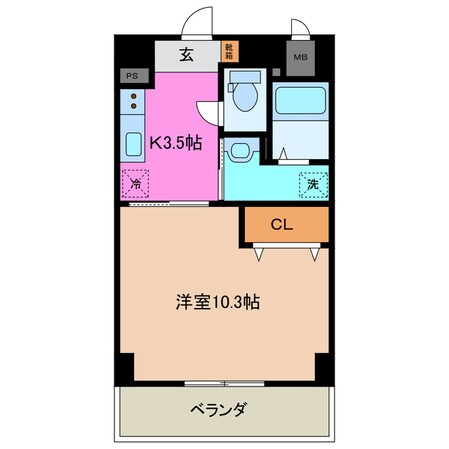 近鉄四日市駅 徒歩3分 1階の物件間取画像